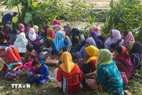 Người tị nạn Myanmar bị bắt giữ tại Kangar, Malaysia ngày 1/3/2019. (Ảnh: AFP/TTXVN)
