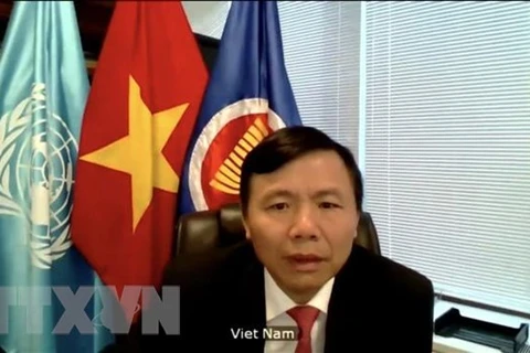 Đại sứ Đặng Đình Quý - Trưởng phái đoàn đại diện thường trực Việt Nam tại Liên hợp quốc. (Ảnh: Hữu Thanh/TTXVN) 