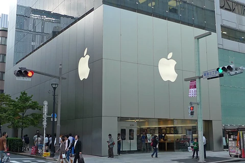 Bên ngoài một Apple Store tại Trung Quốc. (Ảnh: Flickr.)