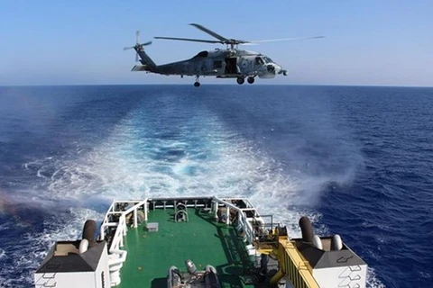 Tàu hải quân Ai Cập tham gia cuộc tập trận.(Nguồn: egypttoday.com)