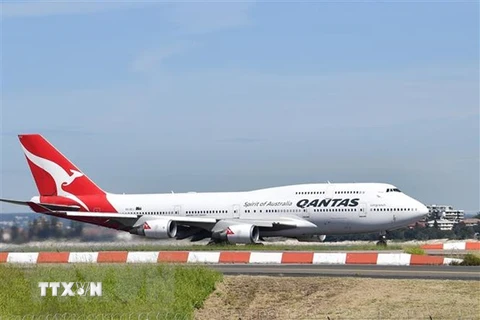 Máy bay của hãng hàng không Qantas Airways tại sân bay Sydney, Australia. (Nguồn: AFP/TTXVN) 