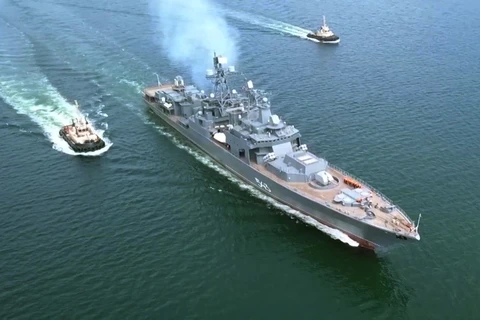 Tàu khu trục Nguyên soái Shaposhnikov. (Ảnh: BQP Nga)