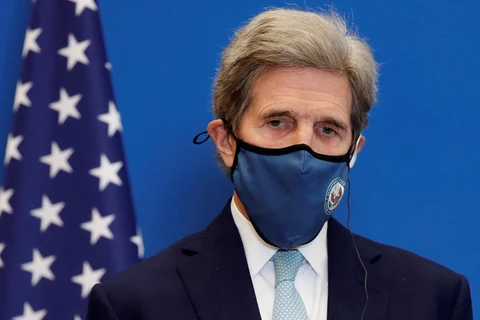 Đặc phái viên Kerry tại một sự kiện về khí hậu (Ảnh: Reuters.)