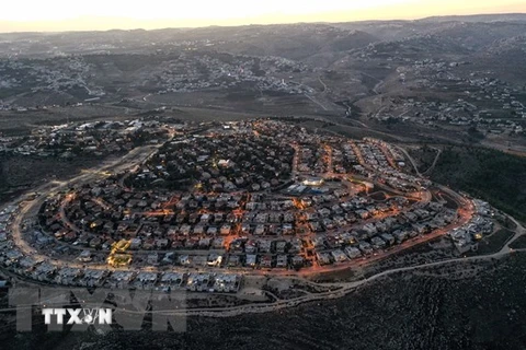 Khu định cư Tekoa của Israel tại khu Bờ Tây. (Ảnh: AFP/TTXVN) 