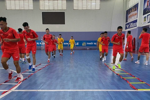 Đội tuyển Futsal Việt Nam đặt quyết tâm lần thứ hai tham dự vòng chung kết FIFA Futsal World Cup. (Ảnh: VFF)