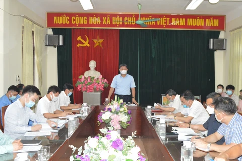 Trong ảnh: Đồng chí Nguyễn Mạnh Quyền, Phó Chủ tịch UBND thành phố Hà Nội phát biểu tại buổi kiểm tra. Ảnh: Phương Anh-TTXVN 