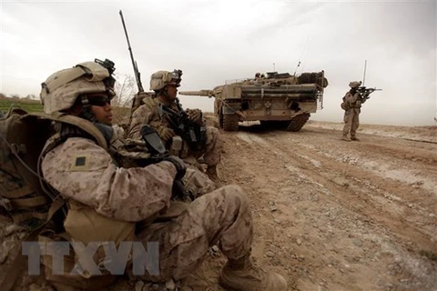 Binh sỹ Mỹ tại căn cứ quân sự ở Afghanistan. (Ảnh: AFP/TTXVN)