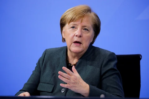 Thủ tướng Đức Angela Merkel trong cuộc họp báo tại thủ đô Berlin. (Ảnh: AFP/TTXVN)