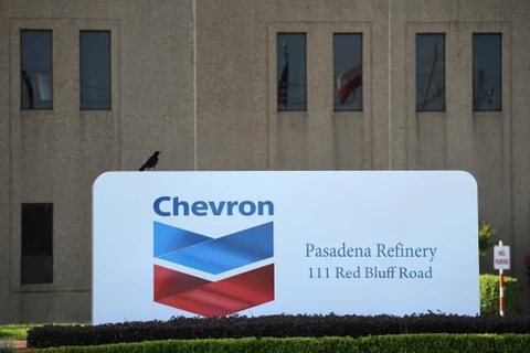 Biểu tượng của tập đoàn Chevron Corp. (Ảnh: Reuters)