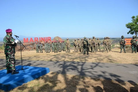 Cuộc diễn tập Mỹ-Indonesia mang bí danh Reconex 21-II diễn ra tại Trung tâm huấn luyện chiến đấu thủy quân lục chiến Baluran. (Nguồn: UMUM) 