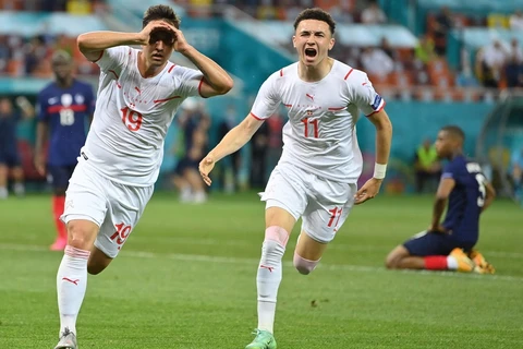 Thụy Sĩ giành quyền đi tiếp sau trận cầu kịch tính trước Pháp. (Nguồn; AFP) 