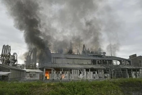 Ít nhất 14 công nhân đã thiệt mạng và nhiều người khác bị thương trong vụ hỏa hoạn xảy ra ở nhà máy hóa chất tại thị trấn Mehran.(Nguồn:THX/TTXVN)