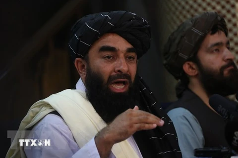 Phát ngôn viên Taliban Zabihullah Mujahid. (Ảnh: THX/TTXVN)