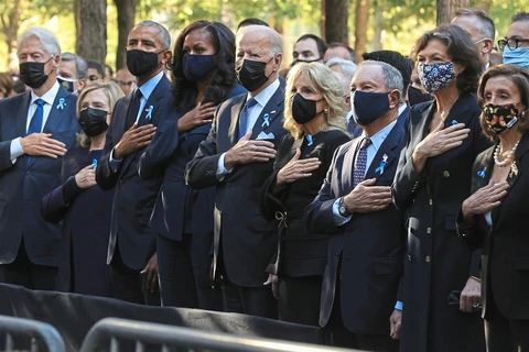Tổng thống Joe Biden và một số cựu Tổng thống Mỹ tham dự lễ tưởng niệm .(Nguồn: GettyImages)