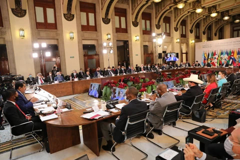 Các đại biểu tham dự Hội nghị thượng đỉnh lần thứ VI của Tổ chức các quốc gia Mỹ Latinh và Caribe (CELAC) ở Mexico City, Mexico, ngày 18/9/2021. (Ảnh: AFP/TTXVN)