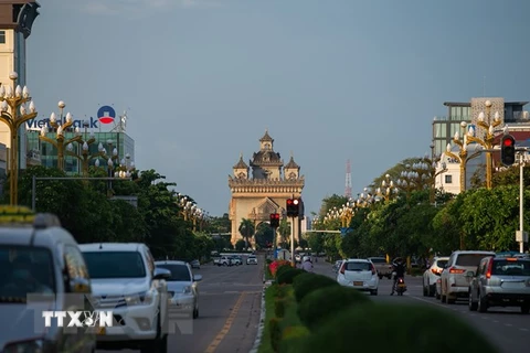 Một tuyến phố ở thủ đô Vientiane, Lào, ngày 12/9/2021. (Ảnh: THX/TTXVN)