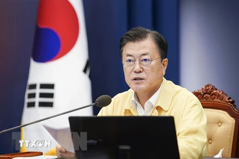 Tổng thống Hàn Quốc Moon Jae-in. (Ảnh: YONHAP/TTXVN)