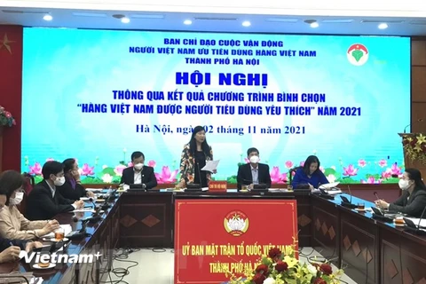 Hà Nội sẽ trao giải cho 213 sản phẩm dịch vụ được công nhận đạt tốp các sản phẩm hàng Việt Nam được người tiêu dùng yêu thích năm 2021. (Ảnh: Đức Duy/Vietnam+) 