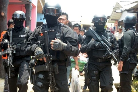 Lực lượng cảnh sát chống khủng bố của Indonesia. (Nguồn: Reuters)
