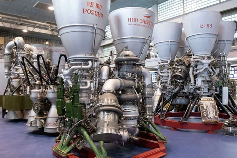 Bên trong nhà máy Energomash, nhà sản xuất động cơ tên lửa lớn của Nga.( Ảnh: Sputnik)
