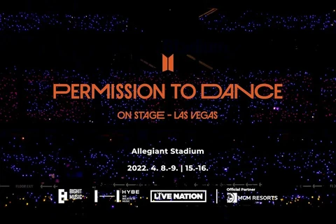 Poster buổi biểu diễn: Permission to Dance on Stage - Las Vegas của nhóm nhạc BTS.(Nguồn: Youtube)