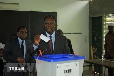 Tổng thống Bờ Biển Ngà Alassane Ouattara. (Nguồn: AFP/TTXVN)