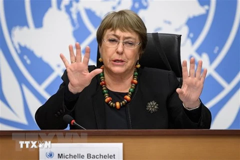 Người đứng đầu Cao ủy nhân quyền của Liên hợp quốc (OHCHR), bà Michelle Bachelet (Ảnh: AFP/TTXVN)