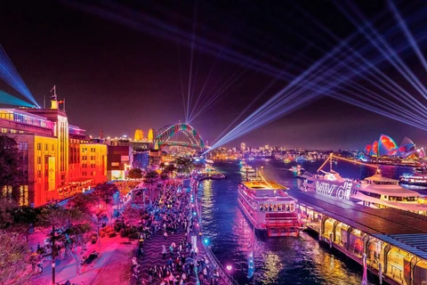 Lễ hội ánh sáng Vivid Sydney của Australia(Nguồn: Reuters.)