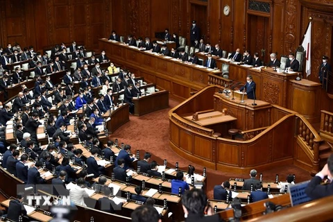 Toàn cảnh phiên họp Quốc hội Nhật Bản ở Tokyo. (Ảnh: AFP/TTXVN)