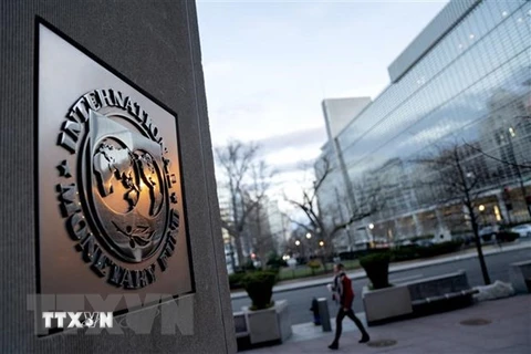 Biểu tượng IMF. (Ảnh: AFP/TTXVN) 