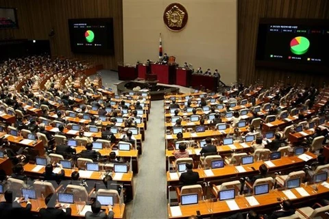 Toàn cảnh một phiên họp Quốc hội Hàn Quốc. (Ảnh: Yonhap/TTXVN) 