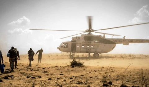 Máy bay trực thăng chở lực lượng gìn giữ hòa bình tại Mali - MINUSMA. (Nguồn: news.un.org)