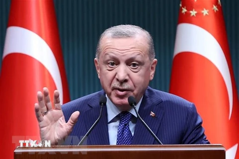 Tổng thống Thổ Nhĩ Kỳ Recep Tayyip Erdogan. (Ảnh: AFP/TTXVN) 