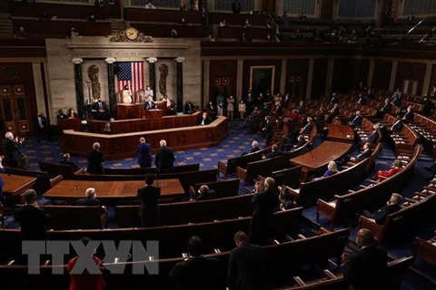 Quang cảnh phiên họp Quốc hội Mỹ ở Washington, DC,. (Ảnh: AFP/TTXVN) 