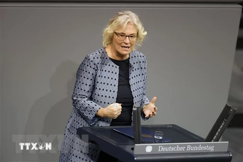 Bộ trưởng Quốc phòng Đức Christine Lambrecht. (Ảnh: AFP/TTXVN) 