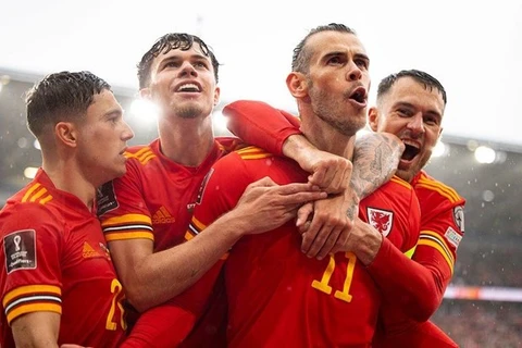 Gareth Bale cùng các đồng đội tại tuyển xứ Wales.(Nguồn: Getty Images)