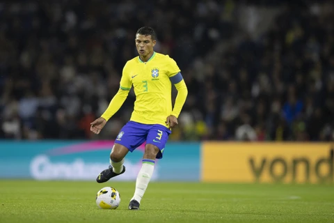 Dù đã 38 tuổi, Thiago Silva vẫn là một trụ cột của tuyển Brazil. . (Nguồn: Getty Images)