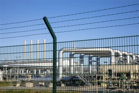 Hệ thống đường ống dẫn khí trên đất liền từ Nga sang Đức Nord Stream 2 ở Lubmin, Đông Bắc Đức. (Ảnh: AFP/TTXVN)
