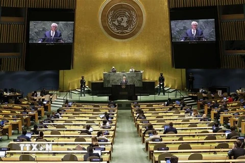 Toàn cảnh cuộc họp Đại hội đồng Liên hợp quốc tại New York, Mỹ. (Ảnh: AFP/TTXVN)