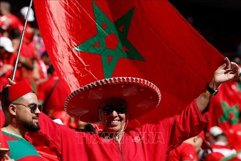 Cổ động viên của tuyển Maroc. (Nguồn: AFP/TTXVN)