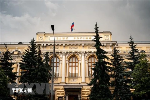 Trụ sở Ngân hàng trung ương Nga tại Moskva. (Ảnh: AFP/TTXVN) 