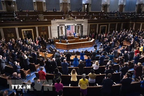 Quang cảnh phiên họp Hạ viện Mỹ ở Washington, DC (Ảnh: AFP/TTXVN) 