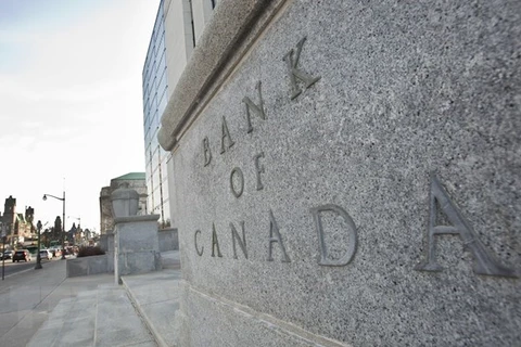 Trụ sở Ngân hàng Trung ương Canada tại Ottawa. (Ảnh: AFP/TTXVN)