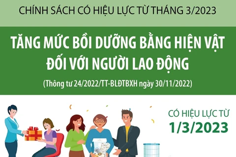 [Infographics] Tăng mức bồi dưỡng bằng hiện vật đối với người lao động