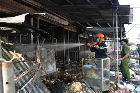 Đồng Tháp: Cháy chợ Bình Thành, thiệt hại nhiều tỷ đồng