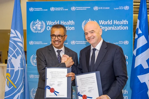 FIFA và Tổ chức Y tế thế giới hợp tác thúc đẩy lối sống lành mạnh