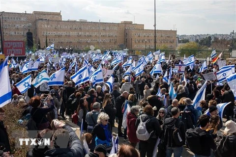 Israel: Hàng trăm người biểu tình phản đối dự luật của quốc hội