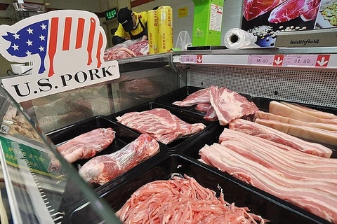 Thịt lợn tại siêu thị ở Mỹ.(Nguồn: AFP)