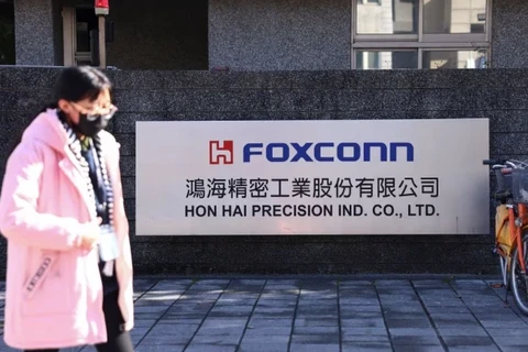 Bên ngoài Tập đoàn Điện tử Foxconn của Đài Loan (Trung Quốc). (Nguồn: Reuters) 