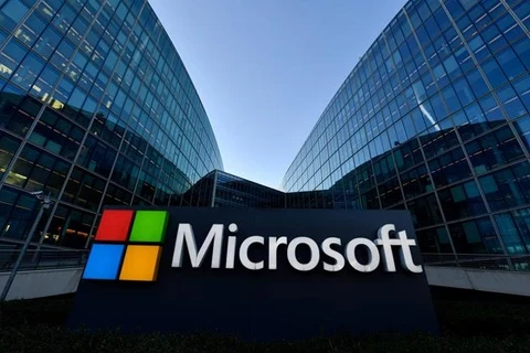 Biểu tượng Microsoft. (Ảnh: AFP/TTXVN) 